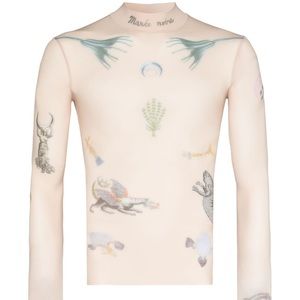Marine Serre tatto mesh top